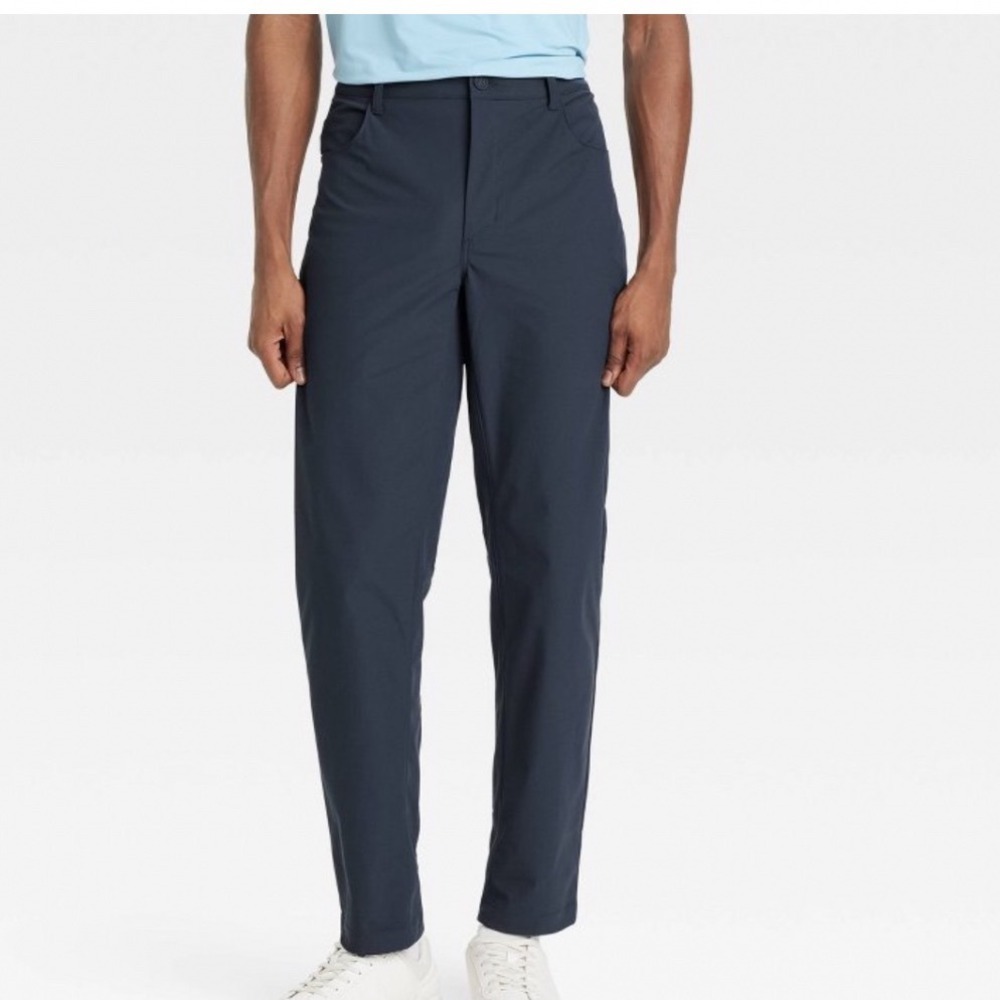 All In Motion Mens 360 Lifestyle Relaxed Fit 5-Pocket Pants Navy Blue 36x32